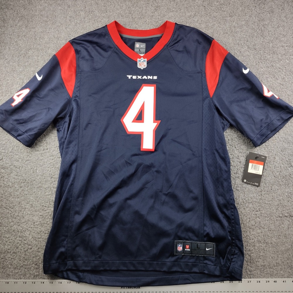 Houston Texans Nike Jersey Mens Large Deshaun Watson #4 Navy Blue NWT